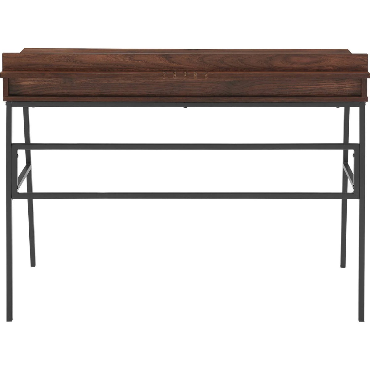 42x22 3-Drawer Angled Front Desk Dark Walnut L42121