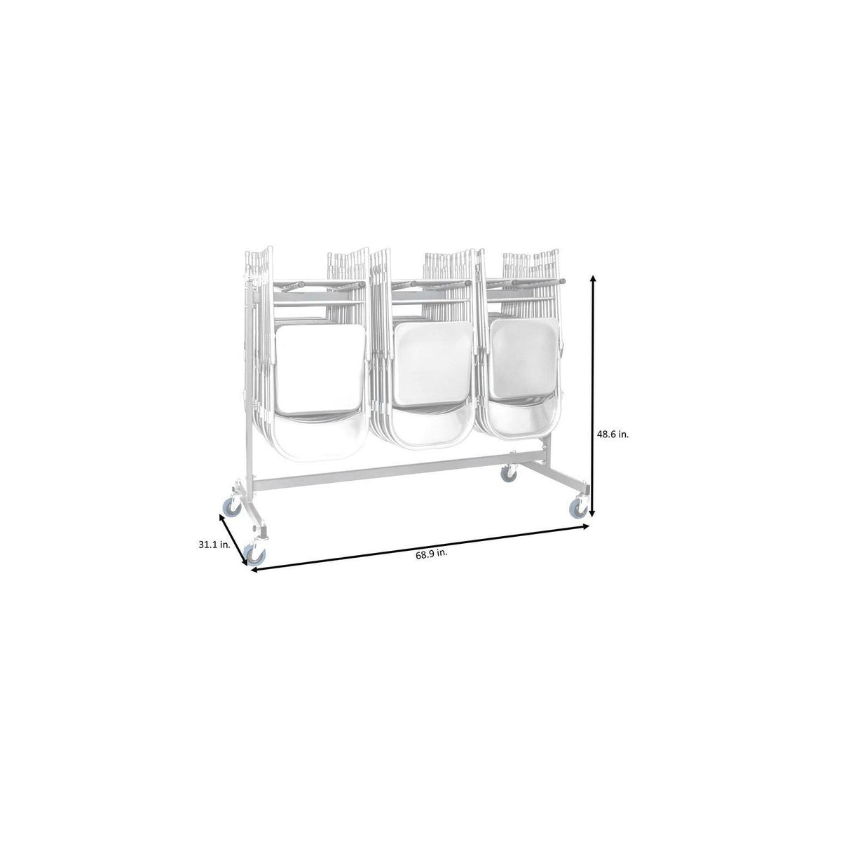 Heavy Duty Folding Chair Trolley Cart F372237