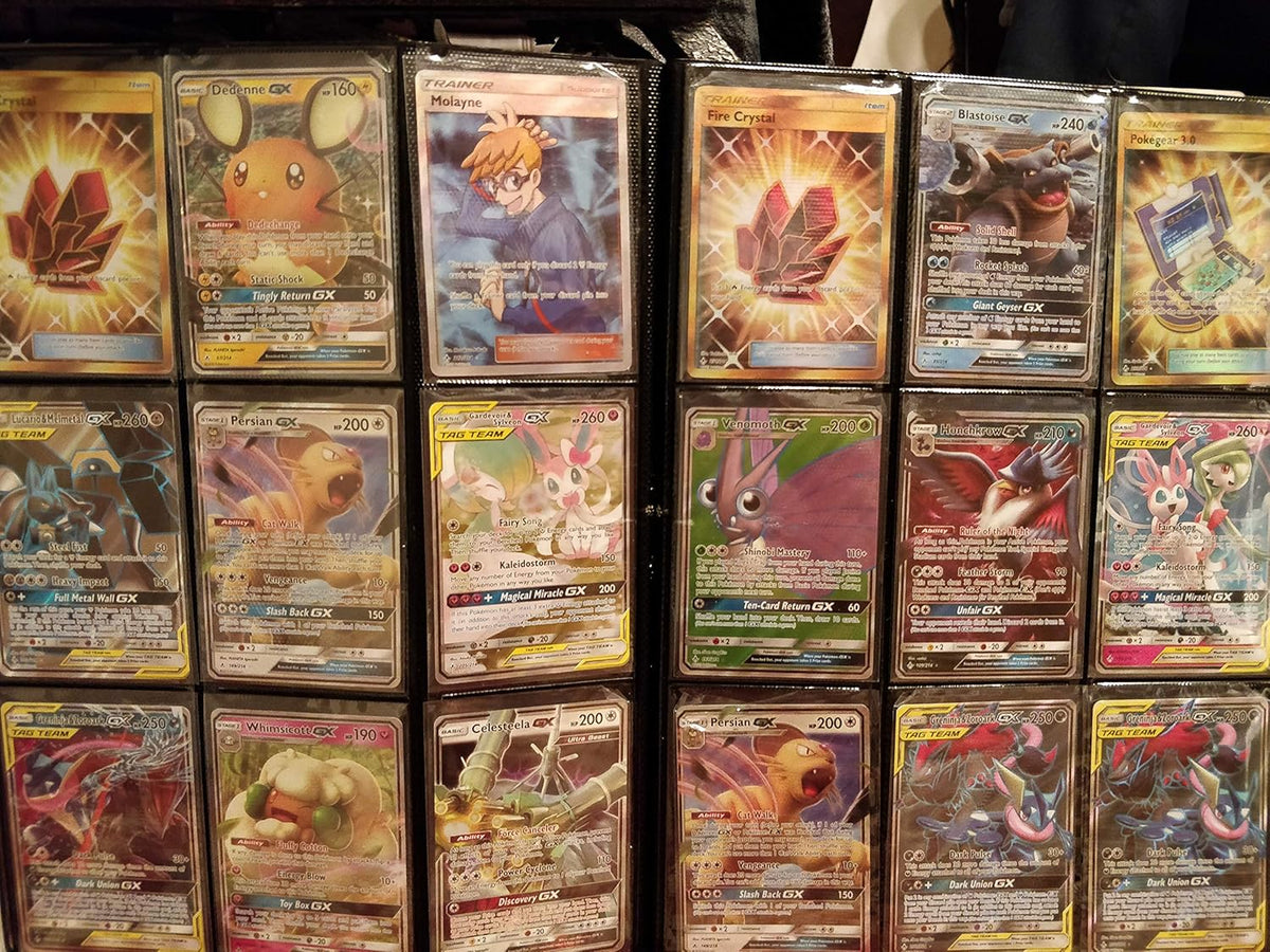 100+ Rainbow Rare Cards Binder Collection with 5 Foils L860