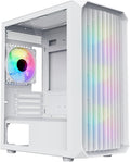 White Micro-ATX PC Gaming Case with Mesh Front Panel & Tempered Glass Side Panel Y802
