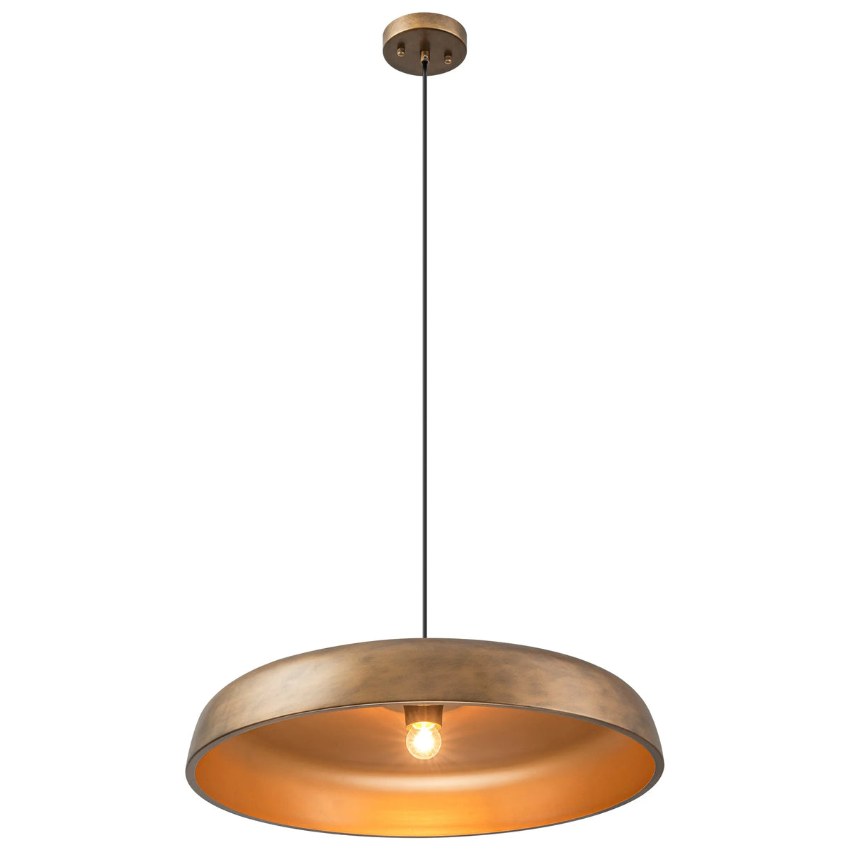 1-Light Dimmable Dome Mid-Century Modern Pendant M844