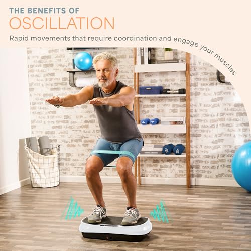 Mini Vibration Plate Exercise Machine with 2 Loop Bands & 4 Resistance Bands I347