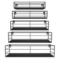 Black Floating Shelves Set of 5 P4727