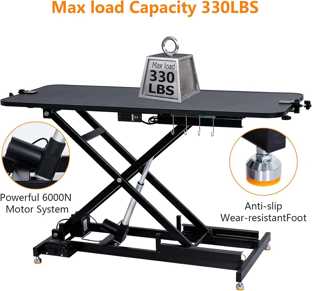 60" Hydraulic Pet Grooming Table Heavy Duty Max Load 350Lbs U187