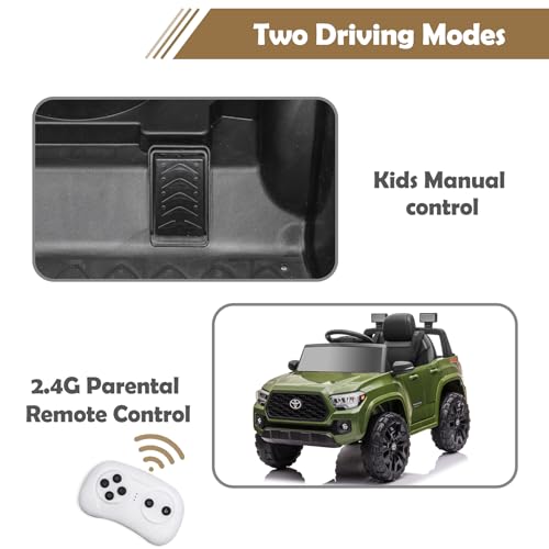 12V Black Kids Ride on Truck with Remote Control Q587323