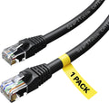 10 Pack Cat 6 Ethernet Cable 25 Feet Black Z103912