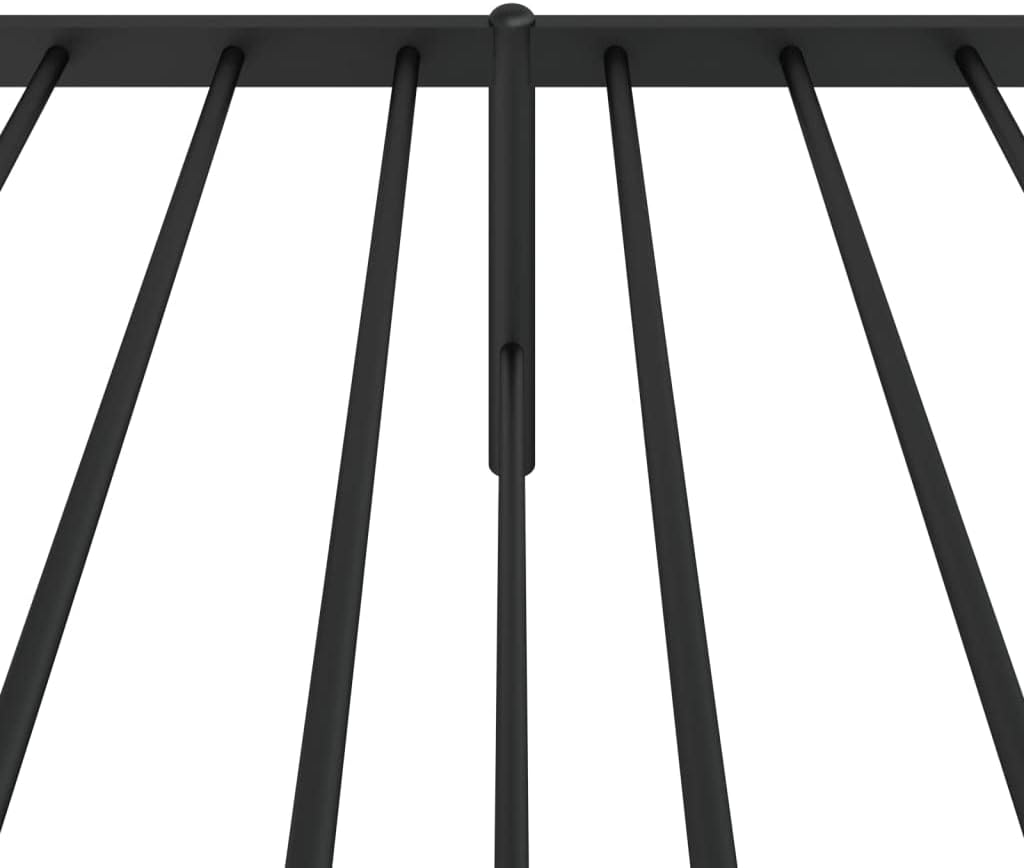 Black Metal Bed Frame with Headboard 39.4"x78.7" R262767