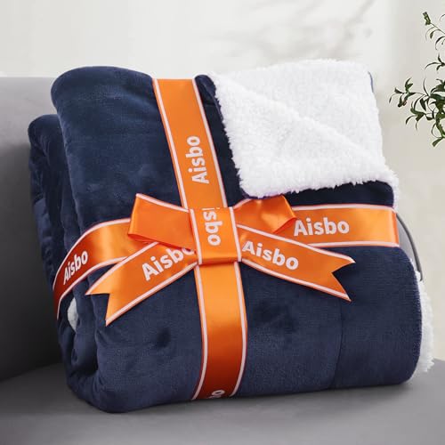 Dark Grey Queen Size Sherpa Flannel Reversible Throw Blanket 90x90 Inches B608