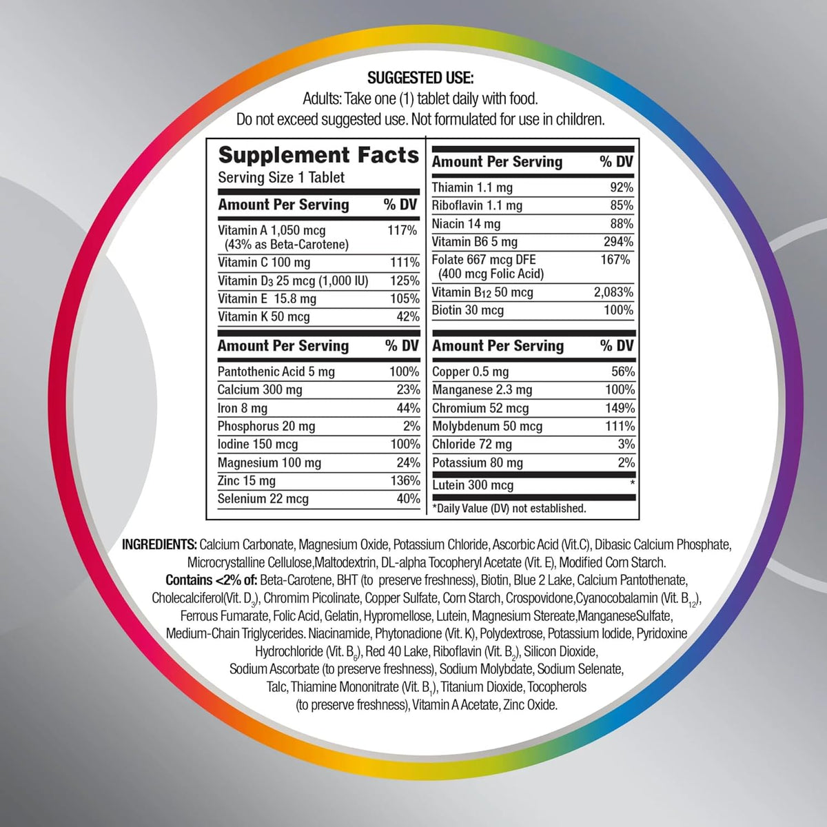 275 Tablets Multivitamin Supplement G938
