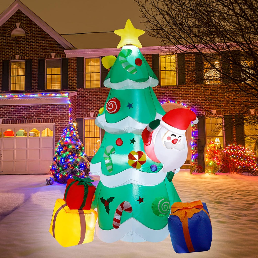 7 FT Inflatable Christmas Tree with LED Lights E2897