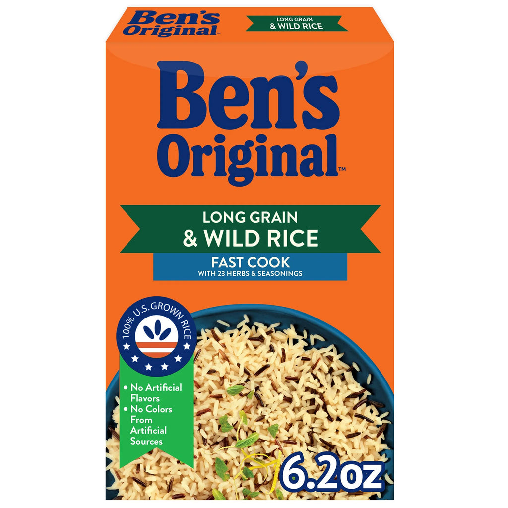 Long Grain Rice And Wild Rice, 6.2 Oz Box (Pack Of 12) S3840
