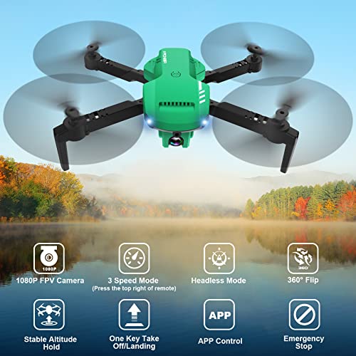 Drone with Camera 1080P HD, FPV Foldable Drone with Carrying Case, 2 Batteries, 90° Adjustable Lens L231