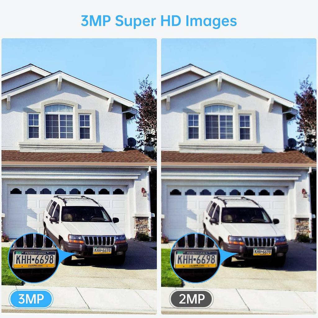 3MP Wireless Security Camera System with 12” Monitor C5867