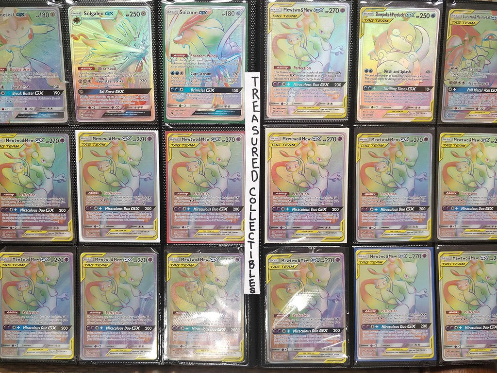 100+ Rainbow Rare Cards Binder Collection with 5 Foils L860