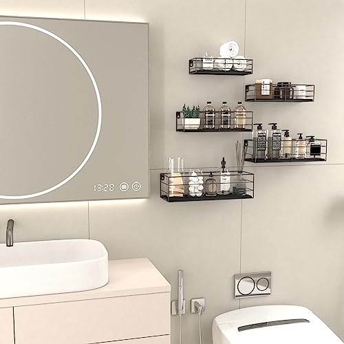 Black Floating Shelves Set of 5 P4727