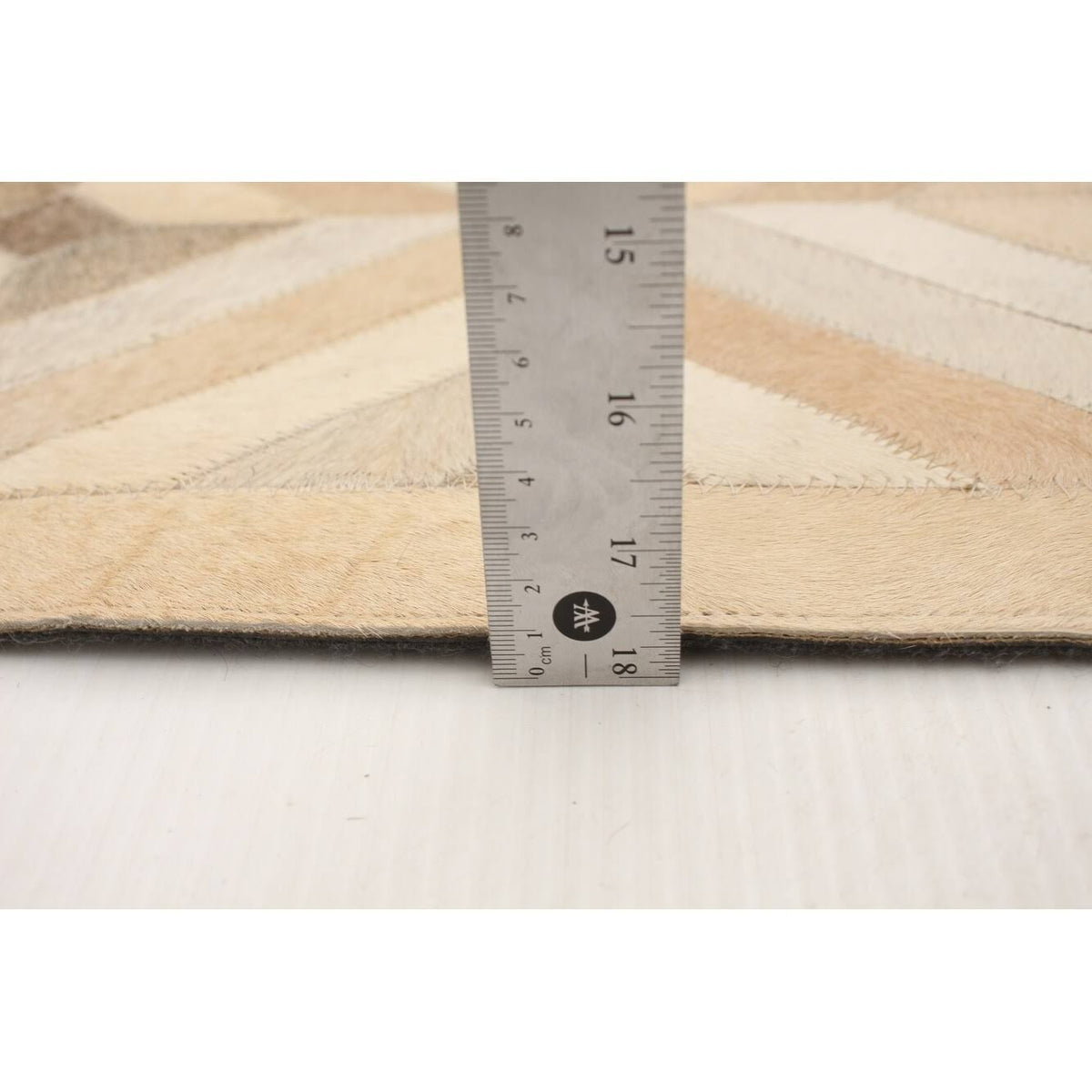 Handmade Cowhide Patchwork Beige Ivory Leather V96996