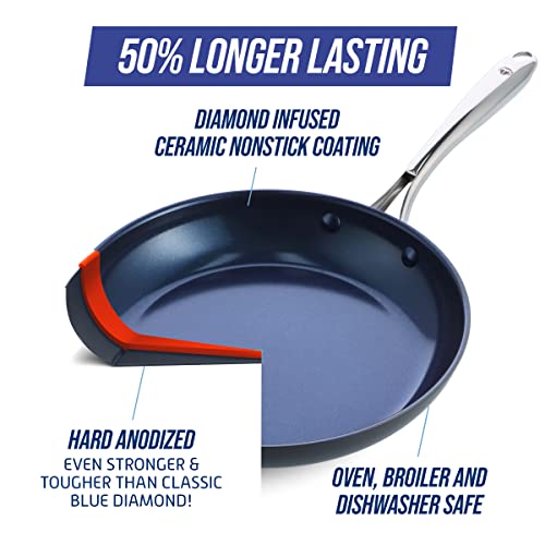Grey 10" Hard Anodized Ceramic Nonstick Frying Pan U8287