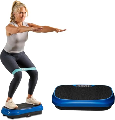 Mini Vibration Plate Exercise Machine with 2 Loop Bands & 4 Resistance Bands I347