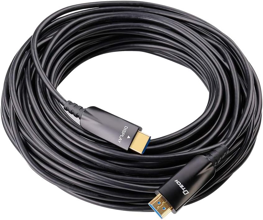 100ft Fiber Optic HDMI Cable 4K 30Hz 1080p 60Hz Black Pack of 2 B6484