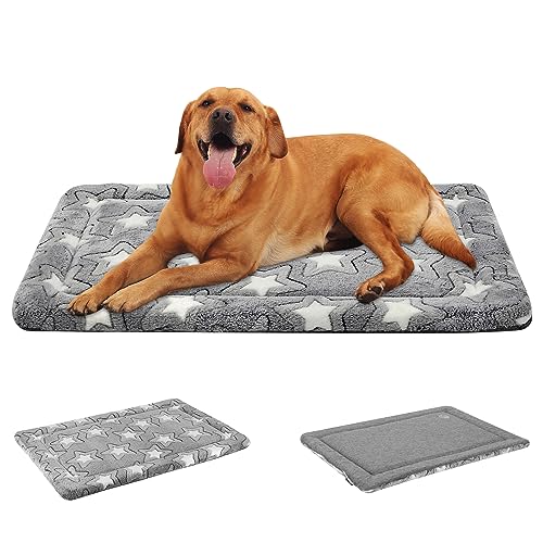 Grey Reversible Machine Washable Dog Crate Mat B73451