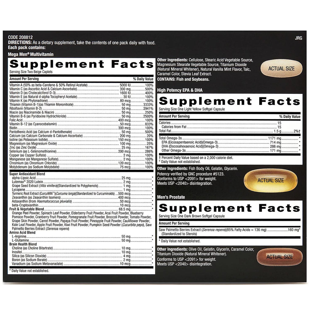 Mega Men Performance & Vitality Vitapak F707363