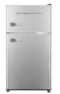 Compact Stainless Steel Top-Freezer Refrigerator, 3.2 cu ft Double Door C37639
