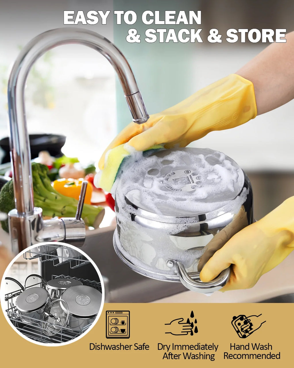 12-Quart Stainless Steel Stockpot with Lid K554