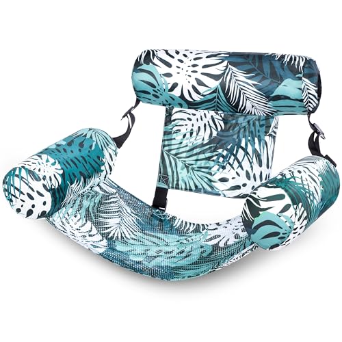 Inflatable Pool Lounge Chair with Plant Pattern F4887