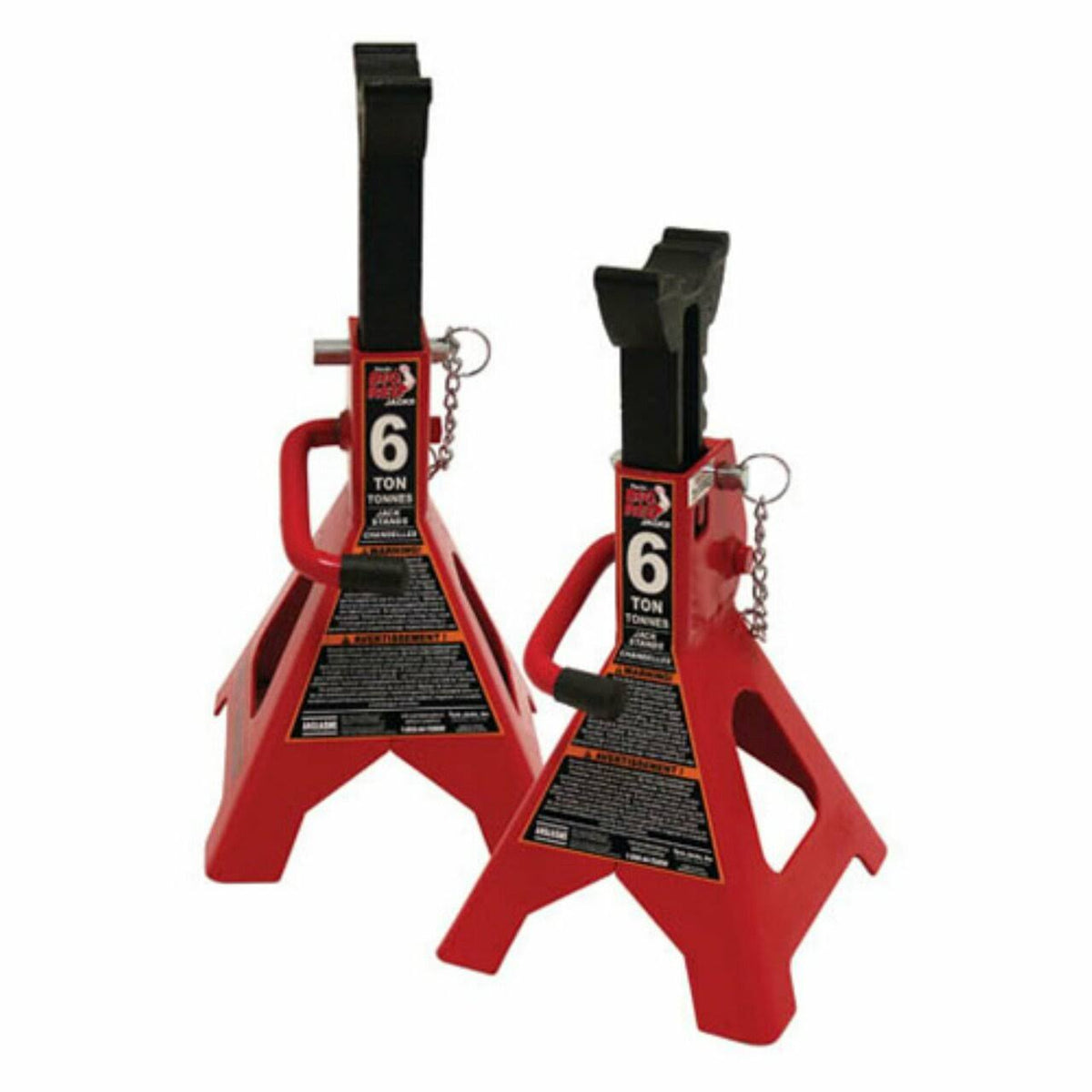 6 Ton Capacity Heavy Duty Double Locking Steel Jack Stands, 1 Pair K11743