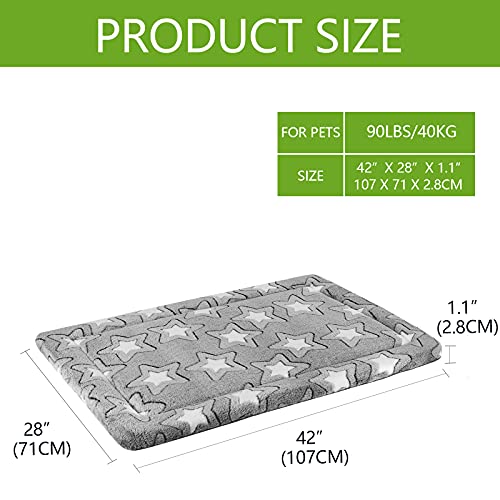 Grey Reversible Machine Washable Dog Crate Mat B73451