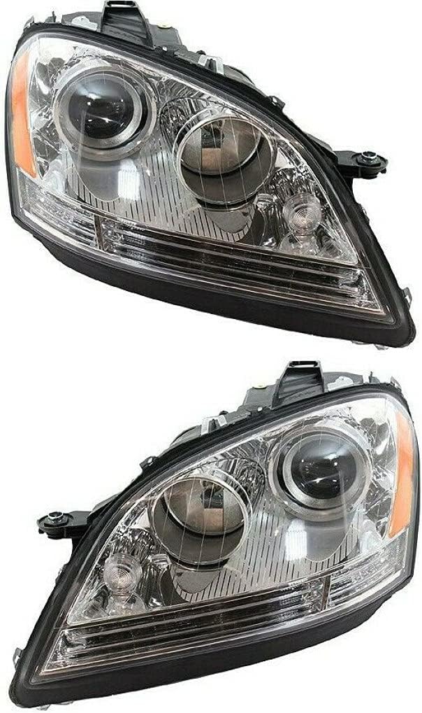 Mercedes-Benz ML350 Headlight Assembly 2006 2007 Pair Y68146
