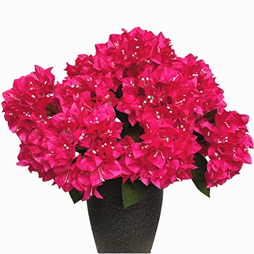 Set of 4 Artificial Bougainvillea Silk Flowers Bouquet (Fuchsia) D92209