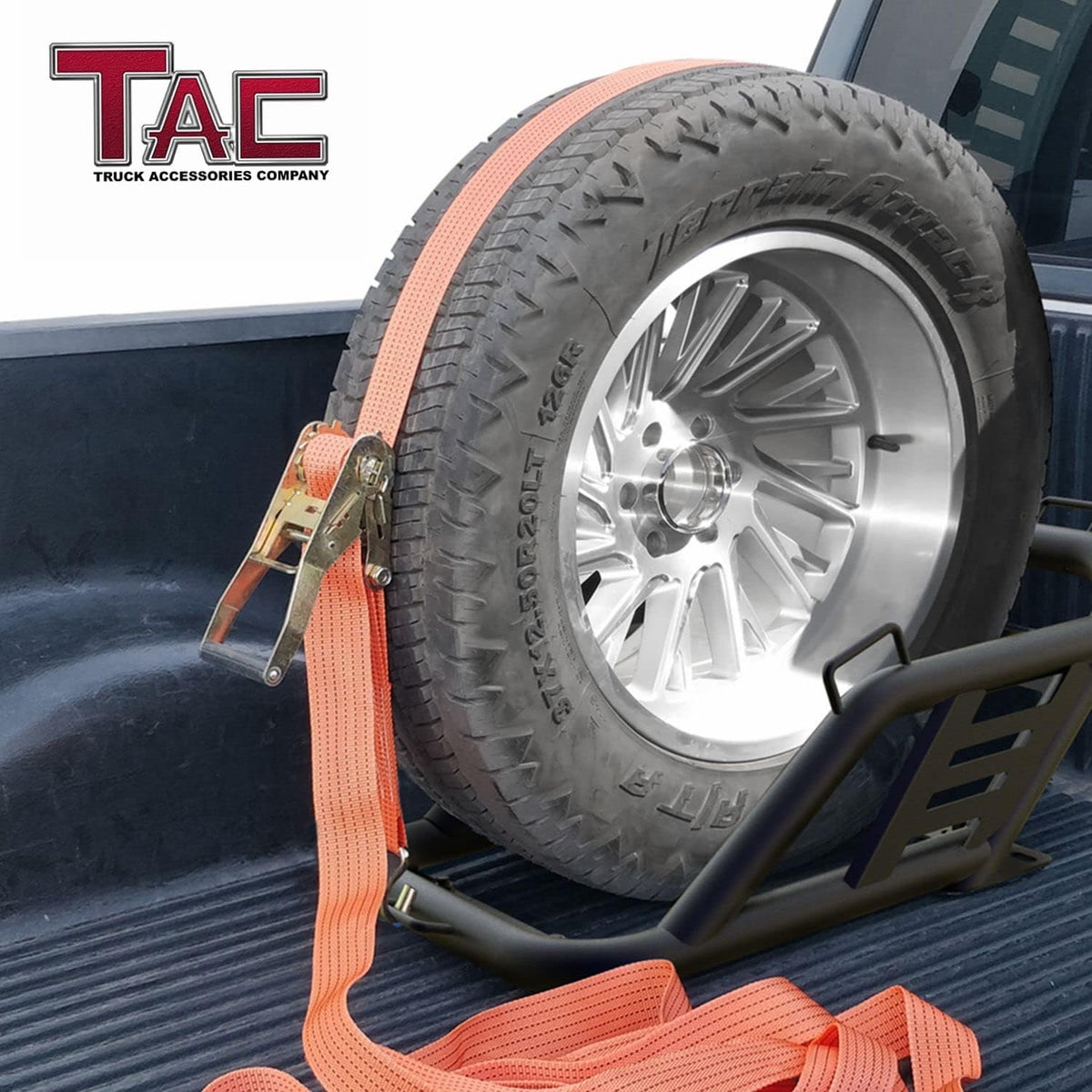 Fine Textured Black Universal Spare Tire Carrier for 40 inch Tire Y365130