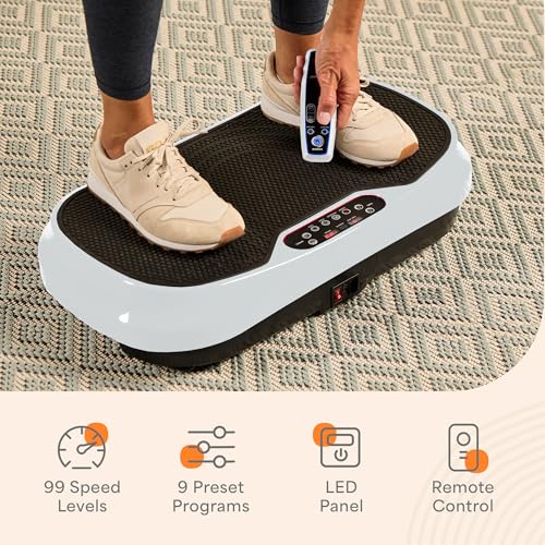 Mini Vibration Plate Exercise Machine with 2 Loop Bands & 4 Resistance Bands I347