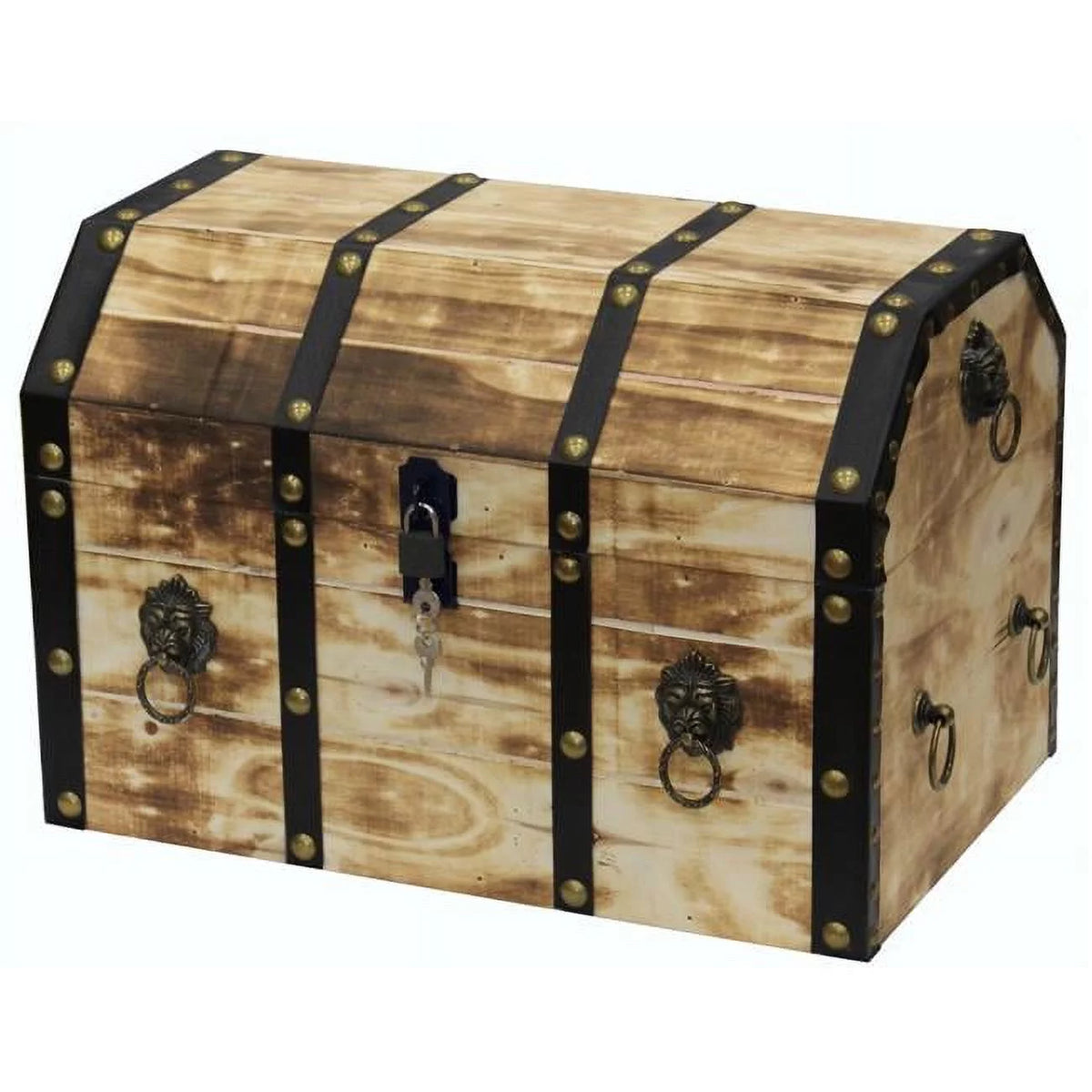 Large Wooden Pirate Trunk with Lockable Latch D847