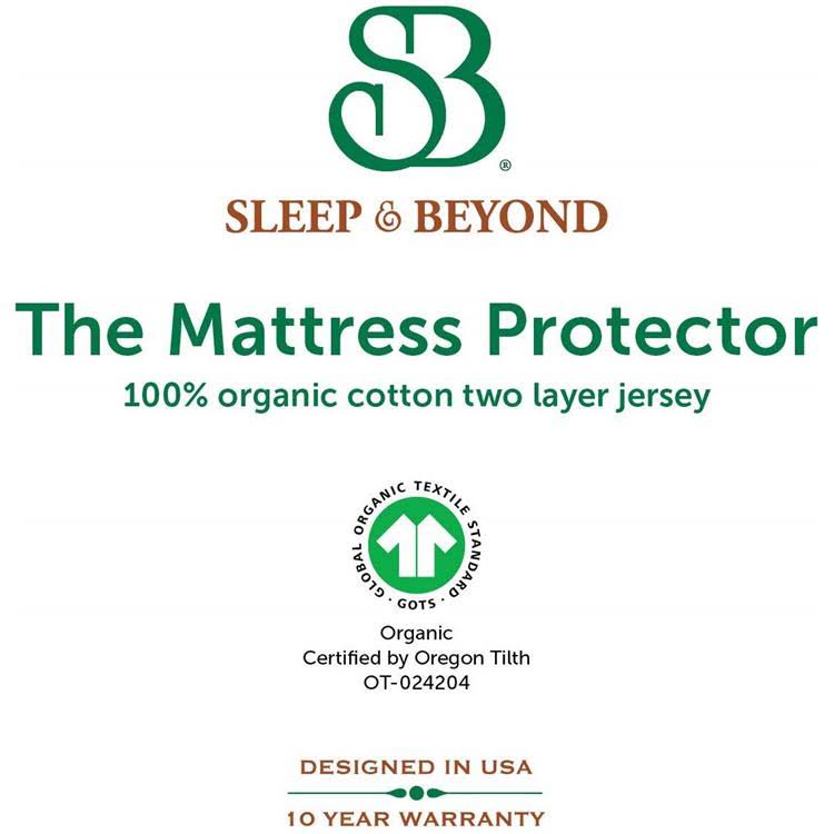 Organic Cotton Waterproof Mattress Protector Cal King L6098