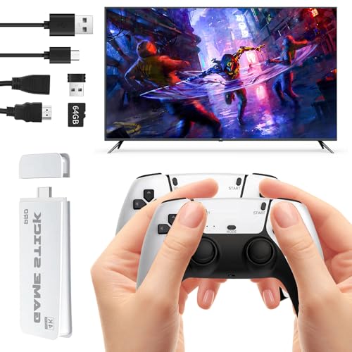 Retro Game Console with 20000+ Classic Games, 64GB, 4K, HDMI Output, Dual 2.4G Wireless Controllers Q8562