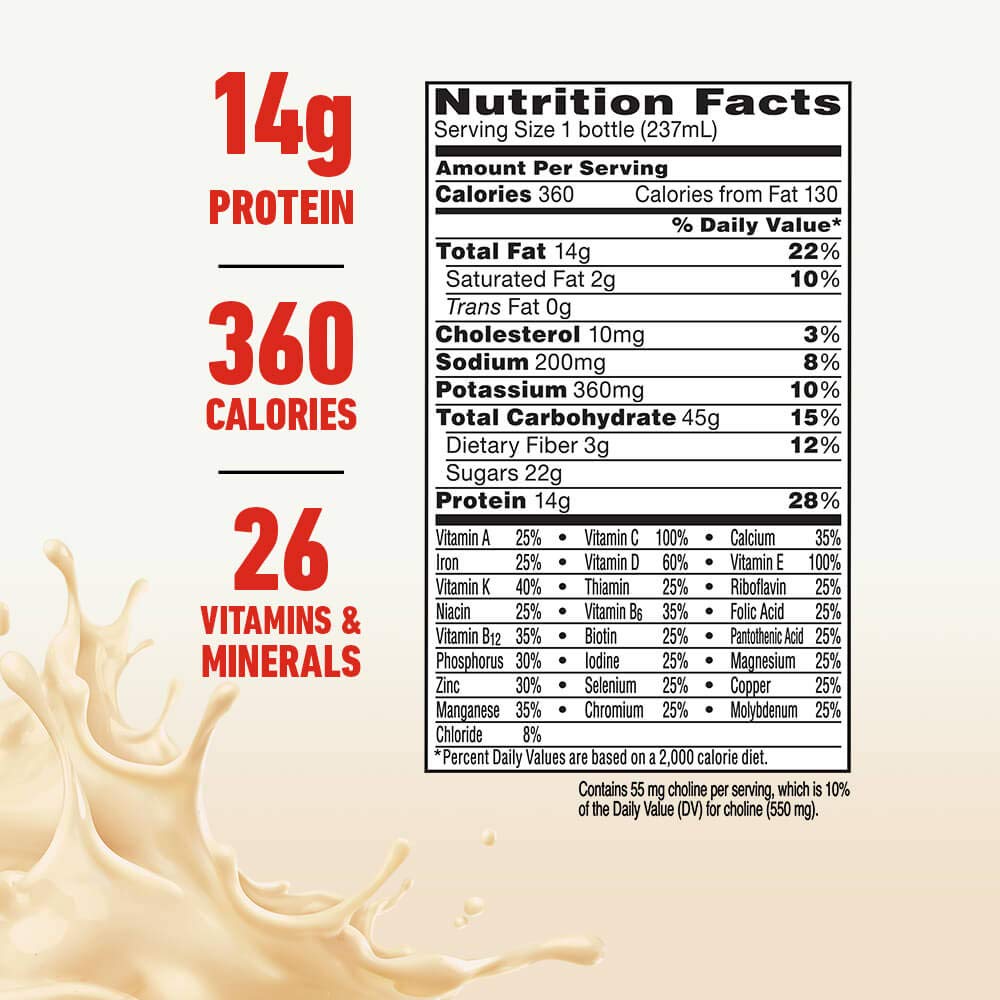 Very Vanilla 8 fl oz Bottle 12 Pack Nutritional Drink G1710