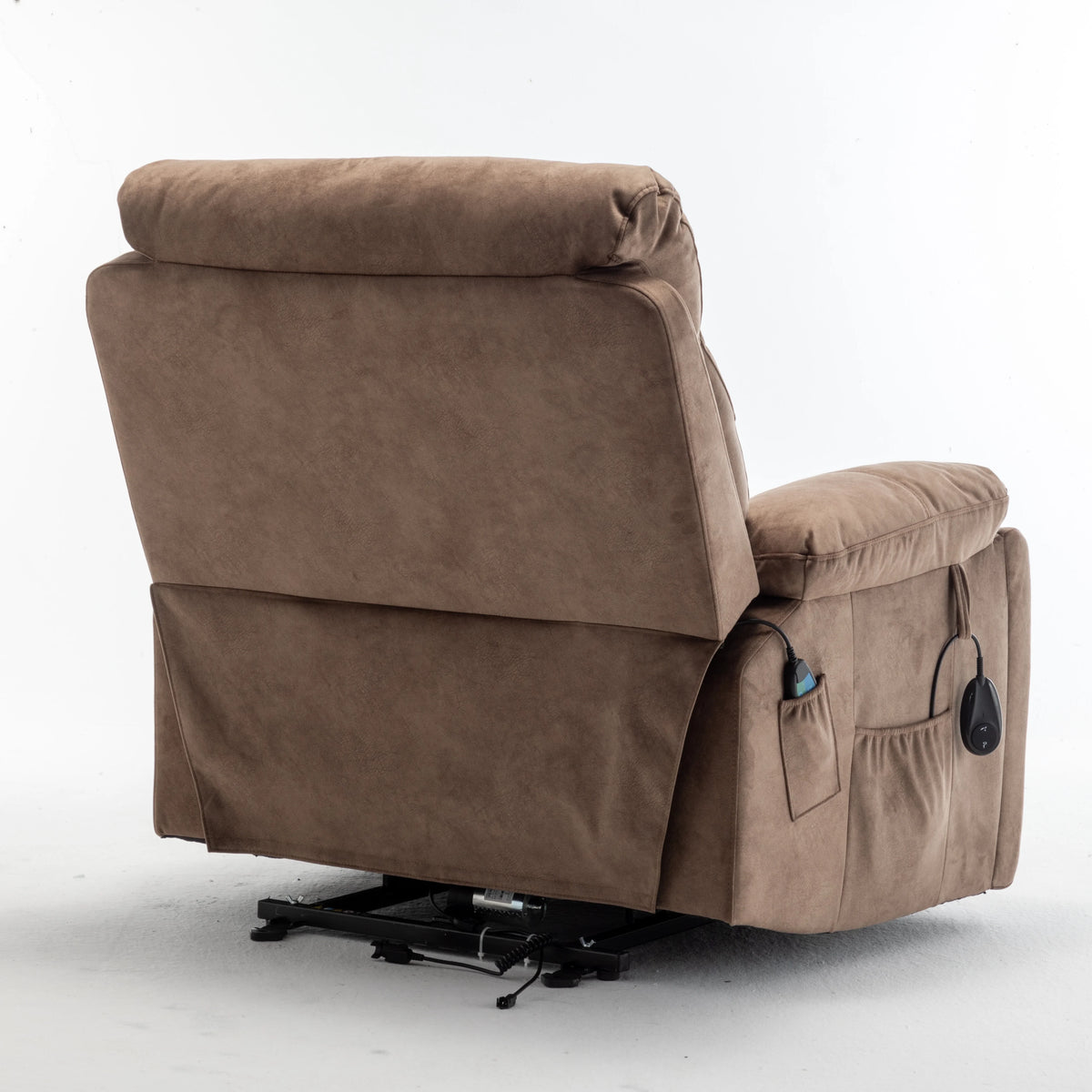 Dark Brown Oversized Electric Lift Recliner Chair with Heat and Massage U906500