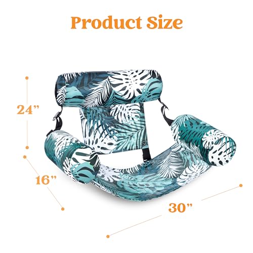 Inflatable Pool Lounge Chair with Plant Pattern F4887
