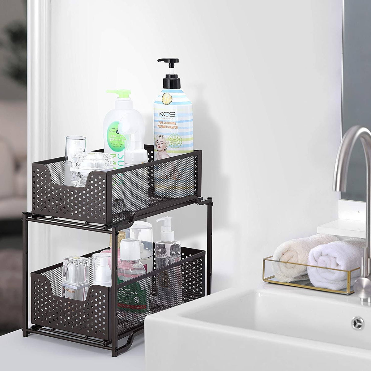 2 Tier Under Sink Cabinet Organizer A286