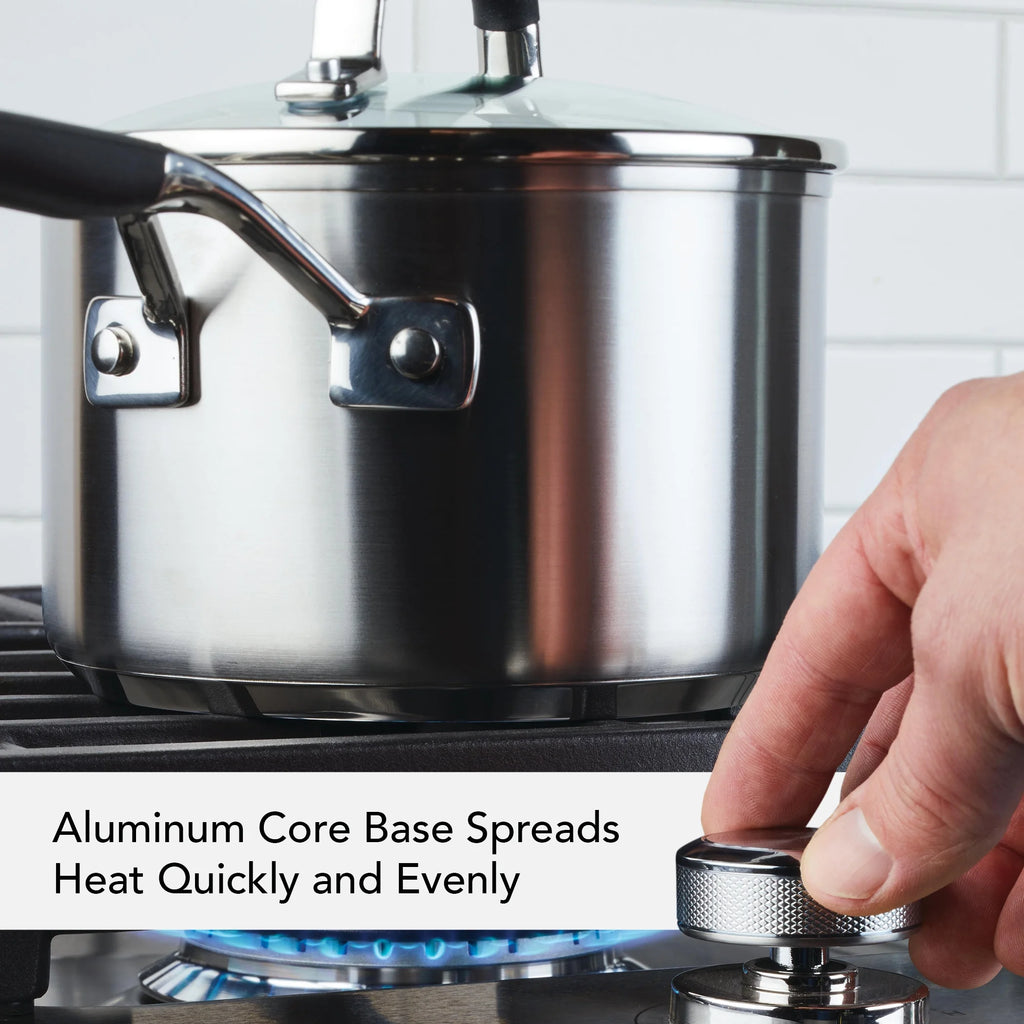 Stainless Steel 10 Piece Pots and Pans Set U6592