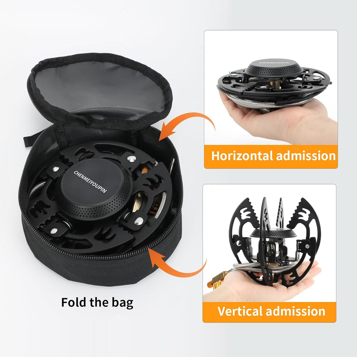 Portable Camping Stove with Adapter Wok Stand J83949