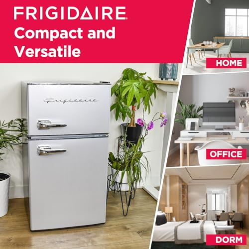 Compact Stainless Steel Top-Freezer Refrigerator, 3.2 cu ft Double Door C37639