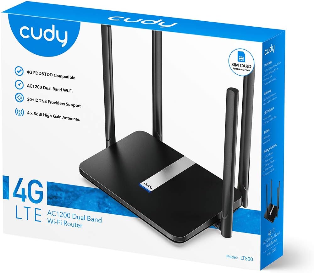 AC1200 Dual Band Unlocked 4G LTE Modem Router with SIM Card Slot N1380