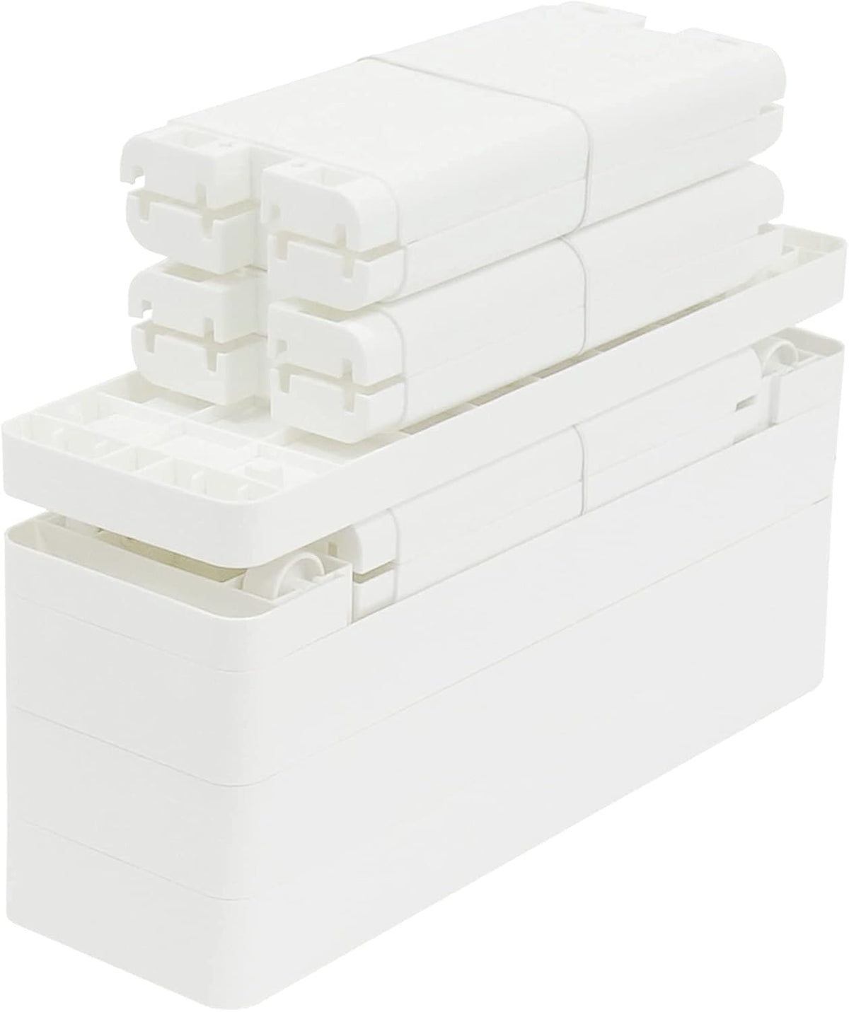 White 4 Tiers Slim Rolling Storage Cart Z1396