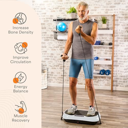 Mini Vibration Plate Exercise Machine with 2 Loop Bands & 4 Resistance Bands I347
