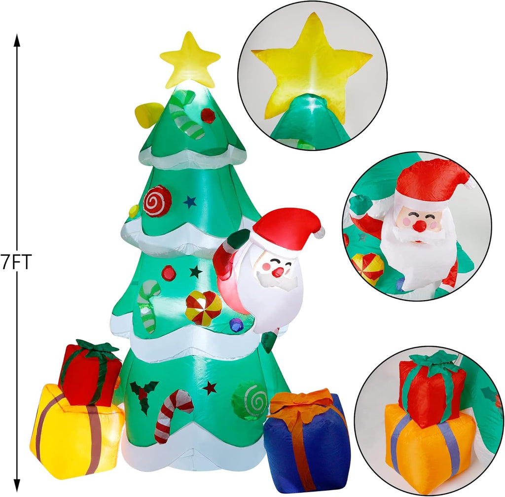 7 FT Inflatable Christmas Tree with LED Lights E2897