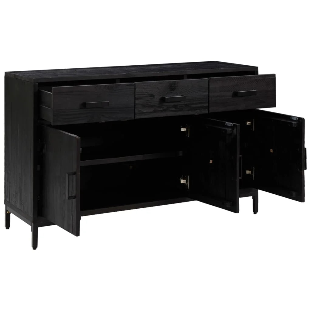 Black Solid Wood Pine Sideboard I2183