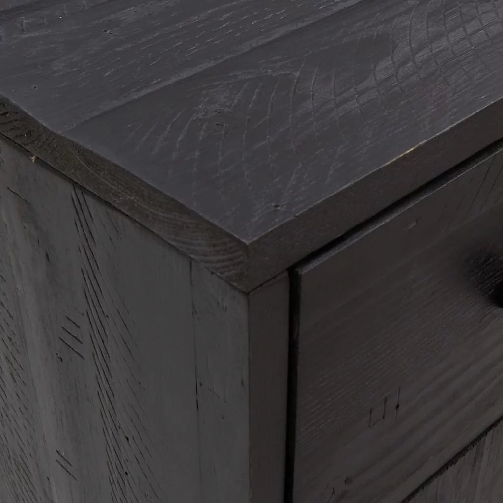 Black Solid Wood Pine Sideboard I2183